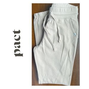 PACT Organic Cotton Sweatpants Joggers Taupe | Size S